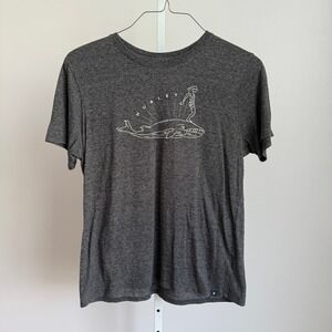 Hurley Gray Whale Graphic T-Shirt Skater‎ Surf Short Sleeve size L